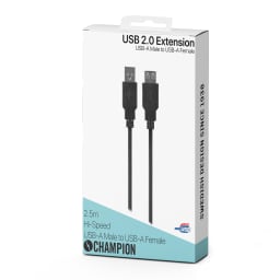 1. USB 2.0 Förl.kabel A->A 2.5m