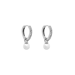 1. Petiite Kennedy ringörhänge - Ivory Pearl (Silver)