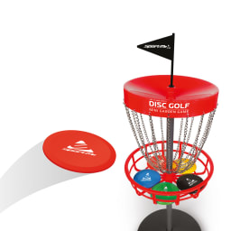 1. Discgolf set med korg