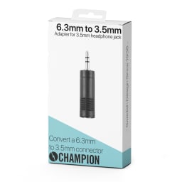 1. 6,3mm - 3,5mm Stereo adapter.