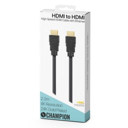 1. HDMI-kabel Ha-Ha Svart 2.0m