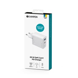 1. 65 W GAN 2 port PD Charger