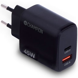 0. Laddare 45W PD/QC Svart