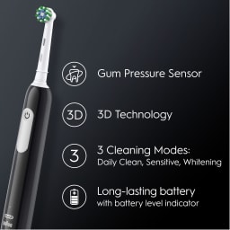 4. Eltandborste Pro1 Svart + Extra Refill