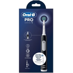 6. Eltandborste Pro1 Svart + Extra Refill