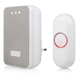 1. Trådlös dörrklocka med tygfront Plug-in 230V