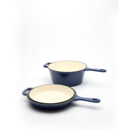 1. Gryta och lock/stekpanna i gjutjärn