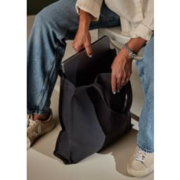 2. Tote Bag 450 GSM - Ekologisk Bomull Svart/Grå