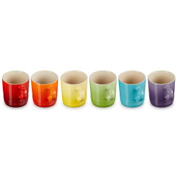 2. 6 st muggar stengods - Rainbow Collection