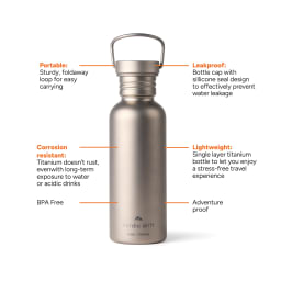 1. Nordic Drift Trail Light Titanium vattenflaska 600 ml