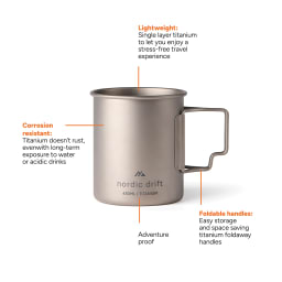1. Nordic Trail ultralätt titaniummugg 450 ml