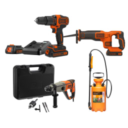 0. Black & Decker Maskinset 18V & Tryckspruta 5L