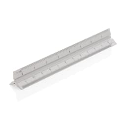 1. 15cm triangulär aluminiumlinjal