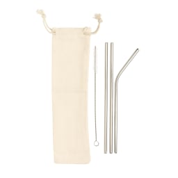 1. 3-pack återanvändningsbara sugrör i stainless steel