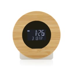1. Utah LCD skrivbordsklocka RCS rplast & bambu