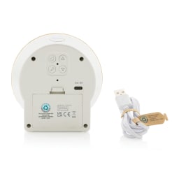 2. Utah LCD skrivbordsklocka RCS rplast & bambu