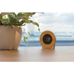 4. Utah LCD skrivbordsklocka RCS rplast & bambu