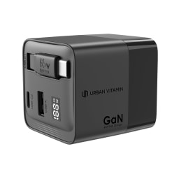 0. Urban Vitamin Mendocino 65W GaN-laddare med utdragbar kabel