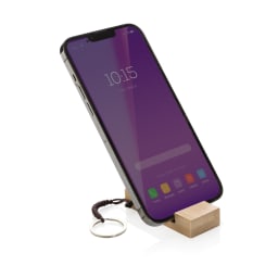 1. Standkey bambu nyckelring telefonstativ