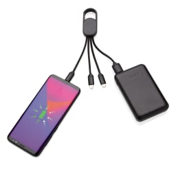 1. 4-i-1 kabel med karbinclip