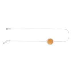 1. 3-i-1 kabel med 5W bambu trådlös laddare