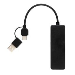 1. USB hub i RCS återvunnen plast med dubbel input