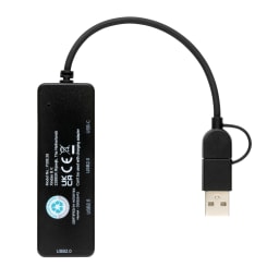 2. USB hub i RCS återvunnen plast med dubbel input