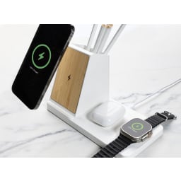 4. Ontario RCS plast & bambu 15W 3-i-1 trådlös laddare