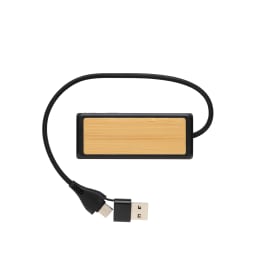 1. Link USB-hubb i RCS återvunnen plast och bambu