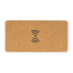 1. Kork och vete 8.000 mAh powerbank med 5W trådlös laddning