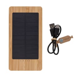 3. Sunwick 10.000mAh solcellspowerbank i bambu