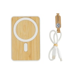 0. Zen RCS plast 5000 mah 5W magnetisk powerbank i bambu