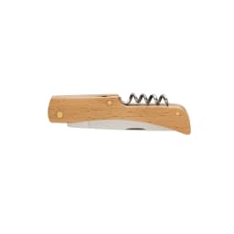1. Kniv med flasköppnare i trä