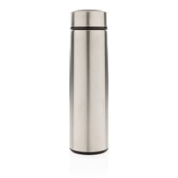 1. Vakuumflaska i stainless steel med lock i borstad metall
