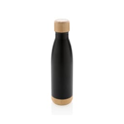 0. Vakuum stainless steel flaska med kork och botten i bambu