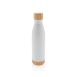0. Vakuum stainless steel flaska med kork och botten i bambu