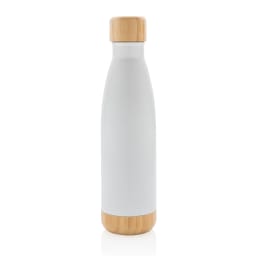 1. Vakuum stainless steel flaska med kork och botten i bambu