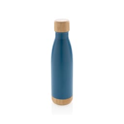 0. Vakuum stainless steel flaska med kork och botten i bambu