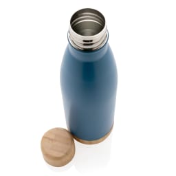 3. Vakuum stainless steel flaska med kork och botten i bambu