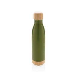 0. Vakuum stainless steel flaska med kork och botten i bambu