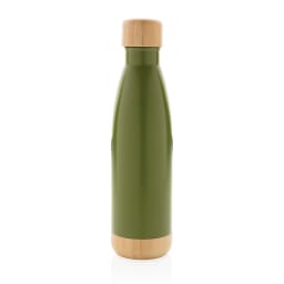 1. Vakuum stainless steel flaska med kork och botten i bambu