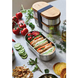 4. Black+Blum Dubbel Rostfri Bento-låda