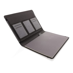 3. A4 portfolio i återvunnet läder