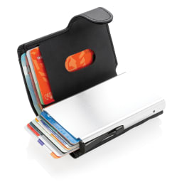 1. Standard aluminium RFID korthållare med PU plånbok