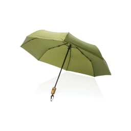 0. 21" Impact Aware™ RPET 190T automatiskt bambu paraply