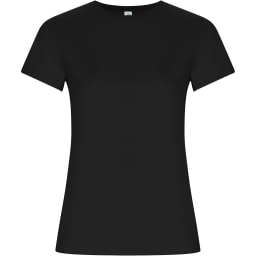 0. Golden kortärmad T-shirt för dam