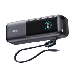 1. Anker Powerbank 25.000 mAh 165W med inbyggd utdragbar kabel