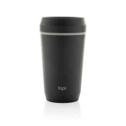 0. Topl To Go-glas av återvunnen plast Patenterat 360-lock 354