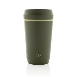 0. Topl To Go-glas av återvunnen plast Patenterat 360-lock 354