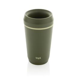 1. Topl To Go-glas av återvunnen plast Patenterat 360-lock 354